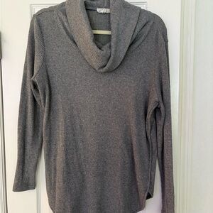 LOFT Charcoal Cowl Neck Sweater